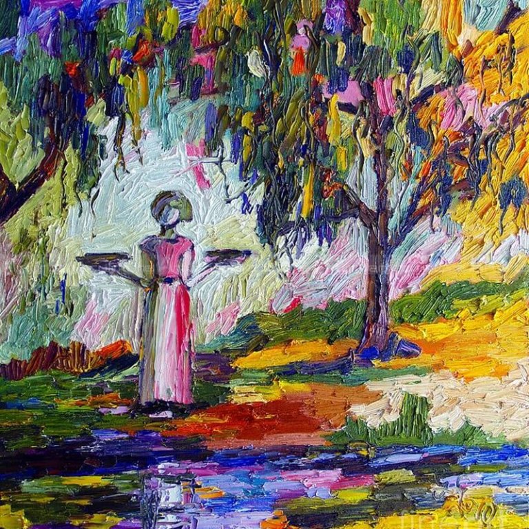 Potina Bird Girl Statue