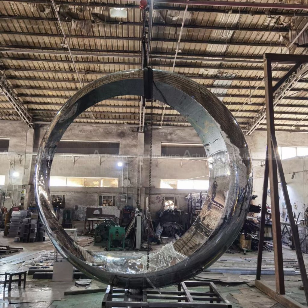 Metal Yard Statues, Abstract Stainless Steel Sculpture