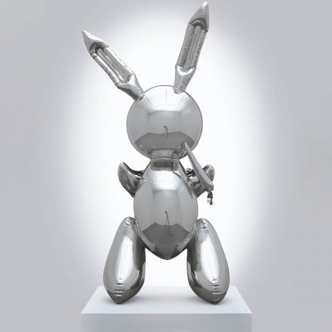 Jeff Koons Balloon Rabbit Statue