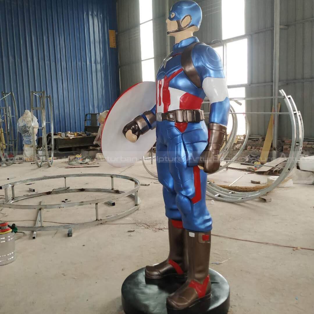 fiberglass captain america sculpture 