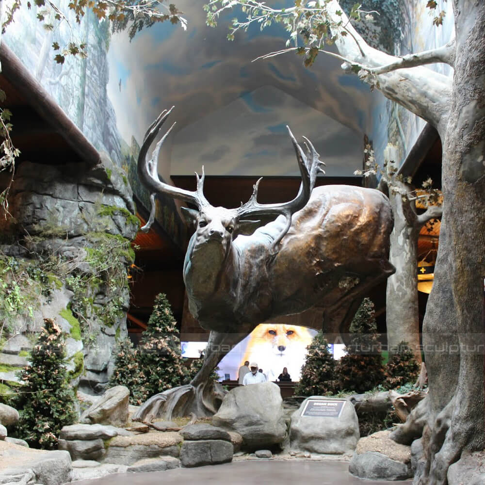 Large brass deer deals