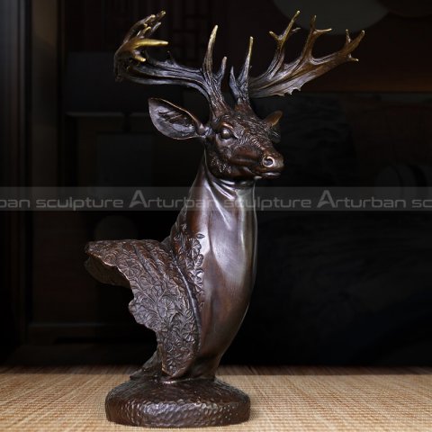 deer head statue