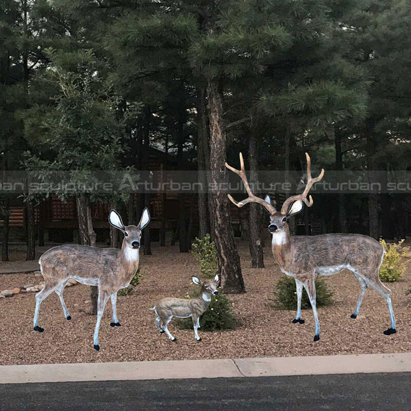 Life Size Whitetail Deer Statues