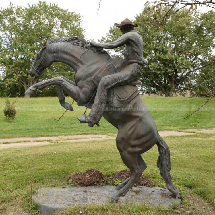 cowboy sculptures bronze