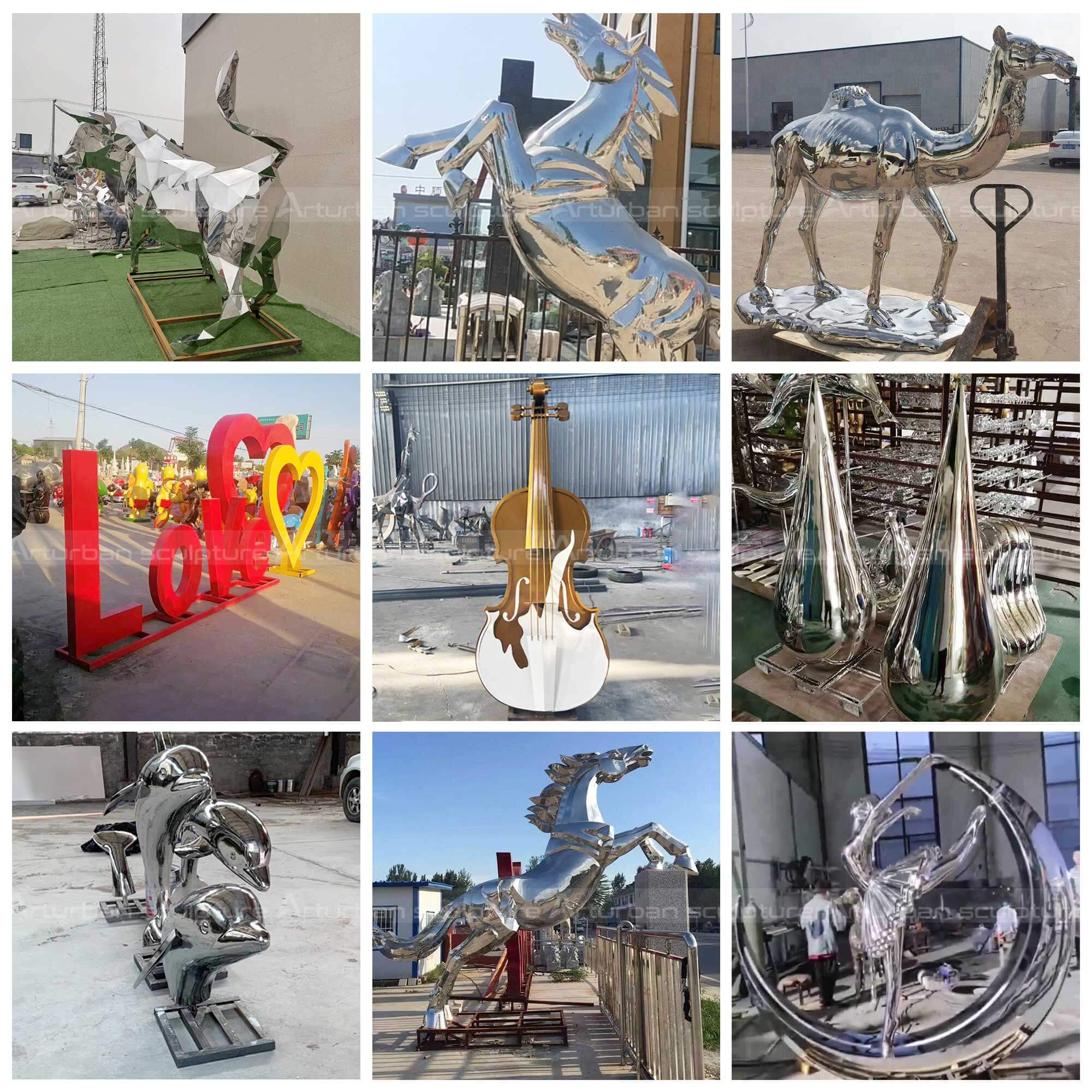 Project cases of stainless steel sculpture