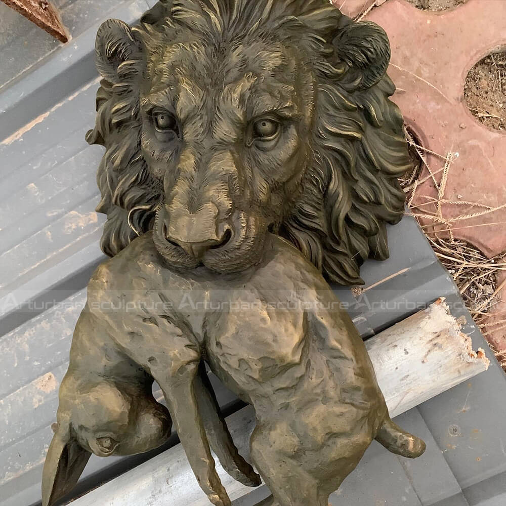 lion brass statue