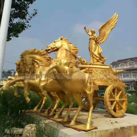 roman chariot statue