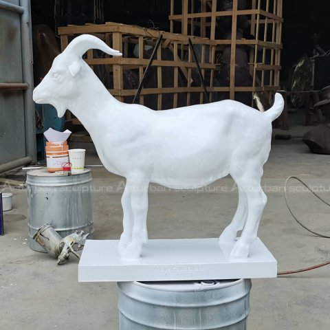 white goat statue