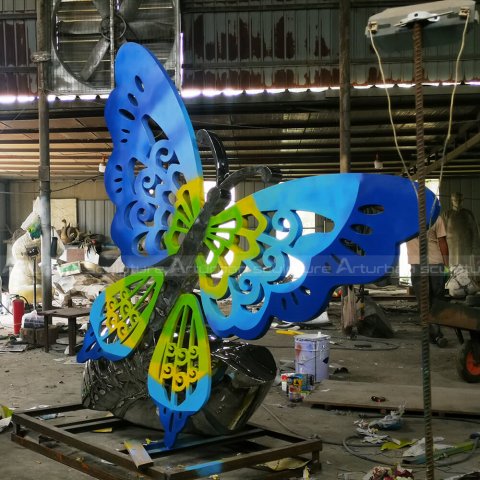 butterfly metal sculpture