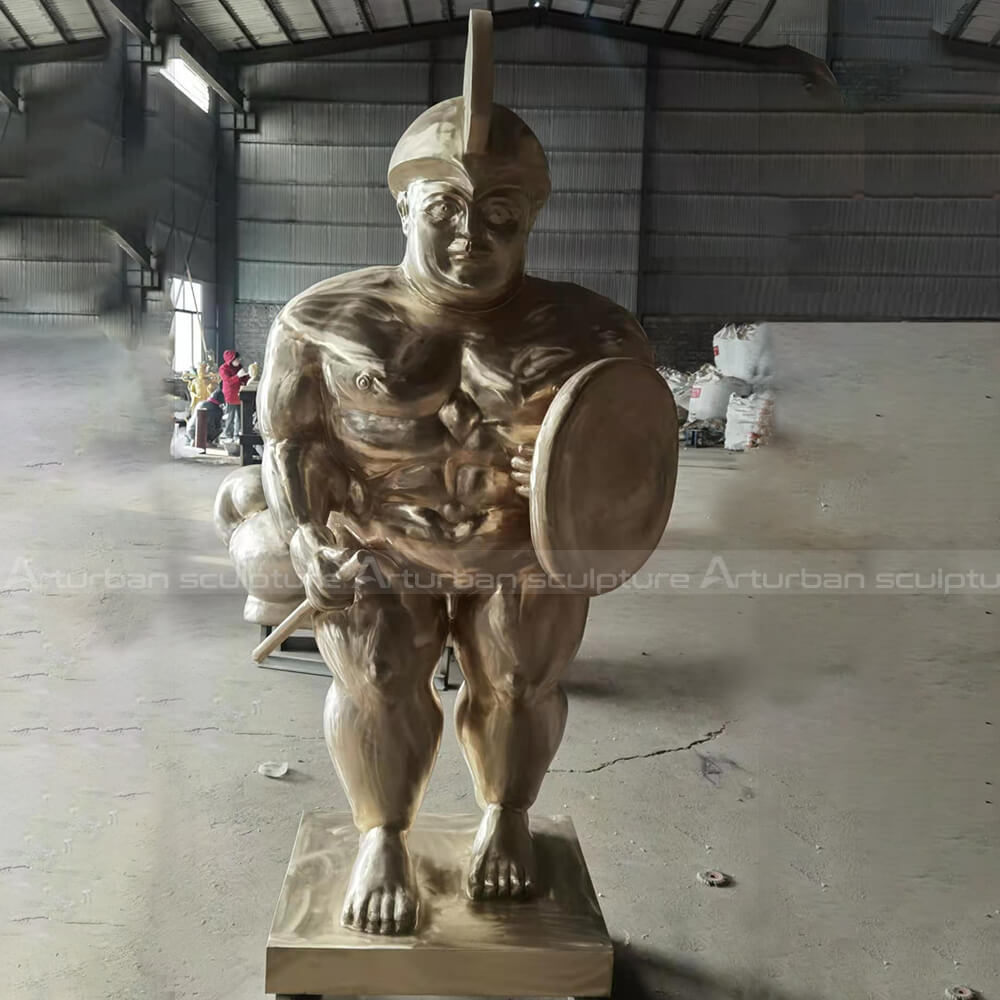 brass roman warrior statue