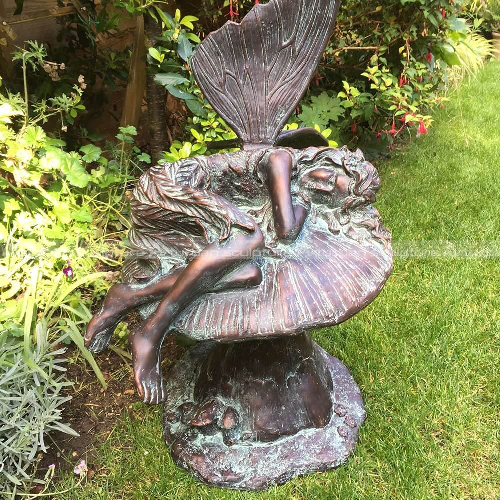 bronze garden fairy statues