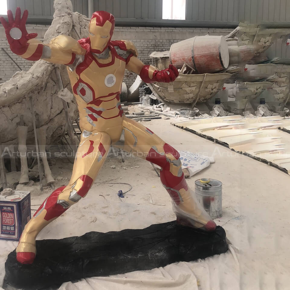 life size iron man statue