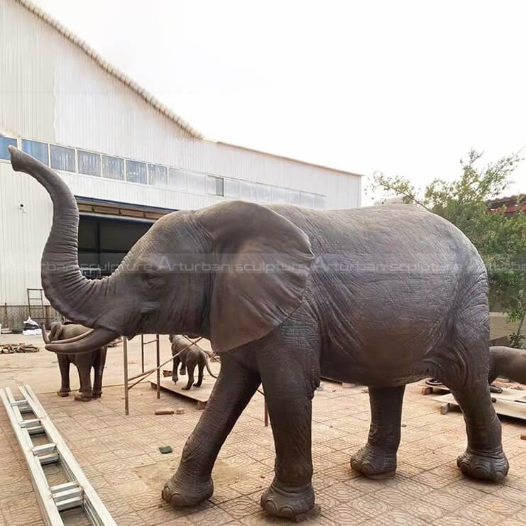 large bronze elephant statues