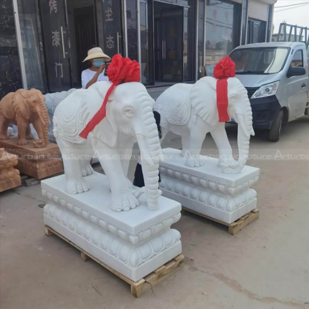 pair of elephant statues