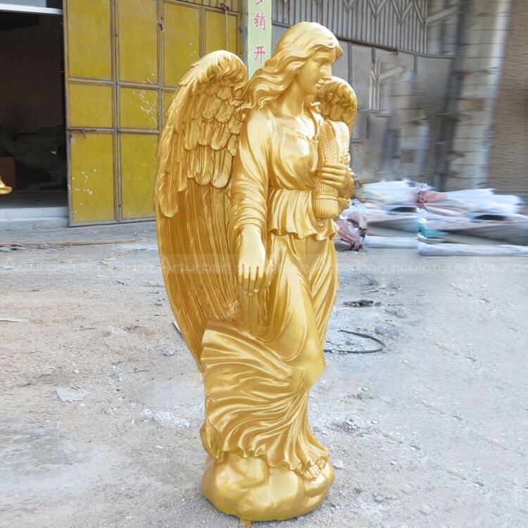 golden angel garden sculpture