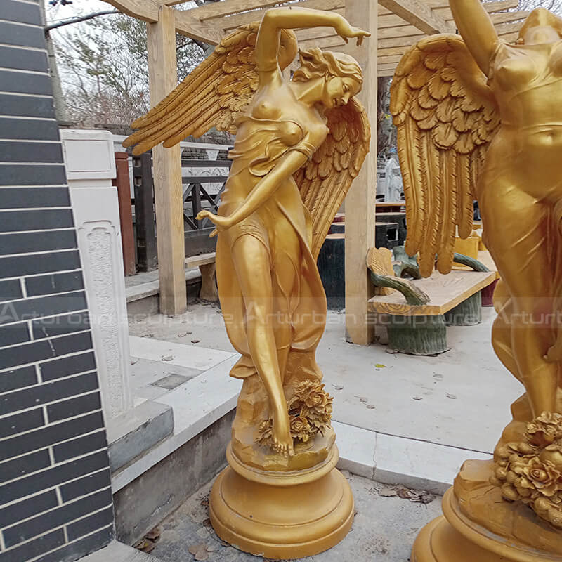 golden angel  bronze statue