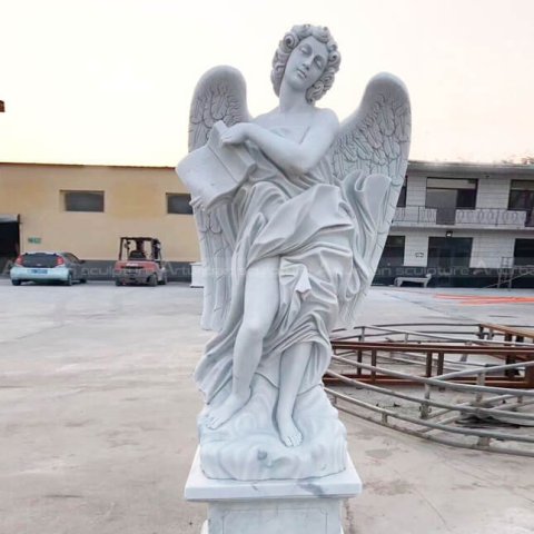 cemetery marble angel statues