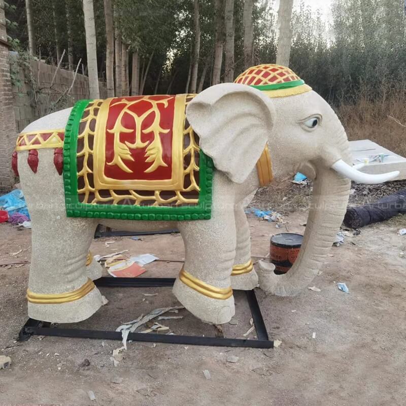 indian elephant fiberglass statue