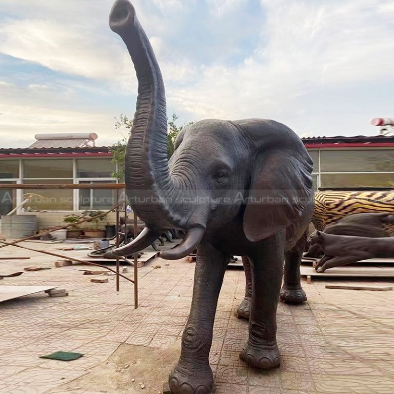large outdoor elephant statues