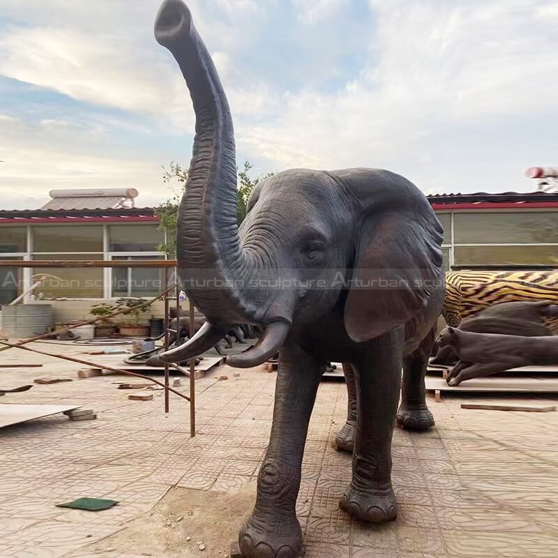elephant bronze statues for outdoor