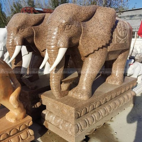 elephant marble statue
