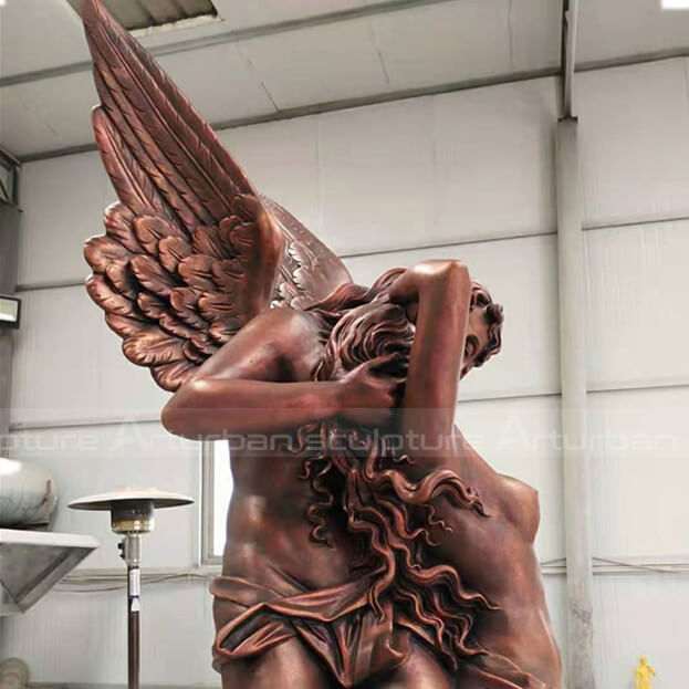 cupid and psyche kissing sculpture