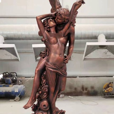 cupid kissing psyche sculpture