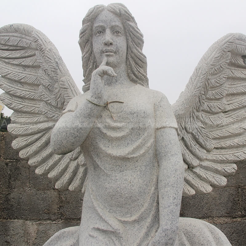 granite angel garden statue