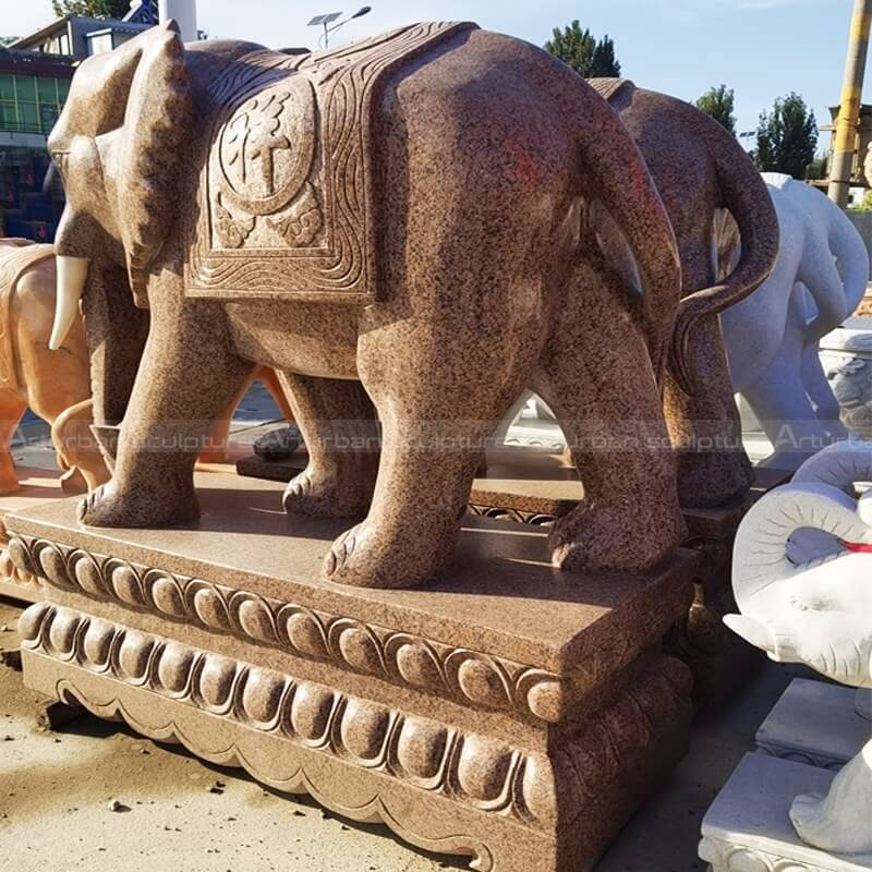 elephant statue in granite