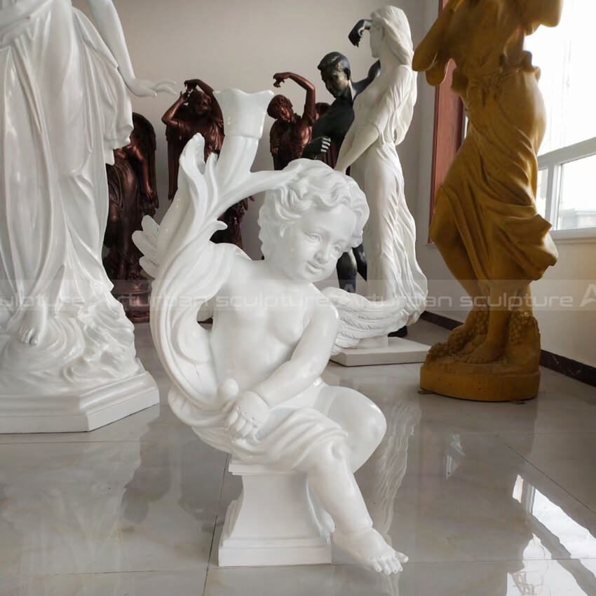 marble cherub statue