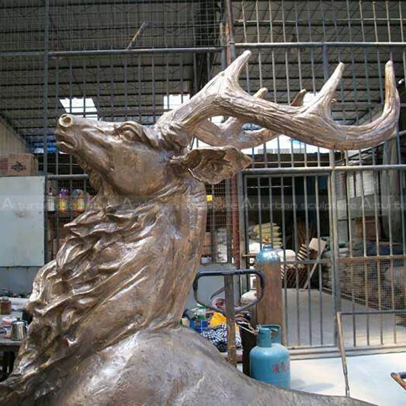 elk head statue