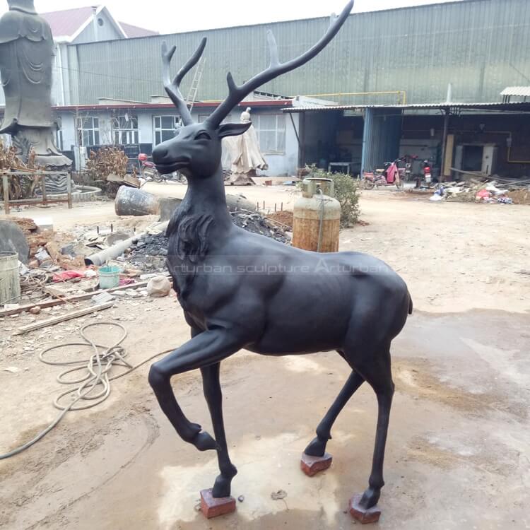 deer bronze sculpture for lawn decor