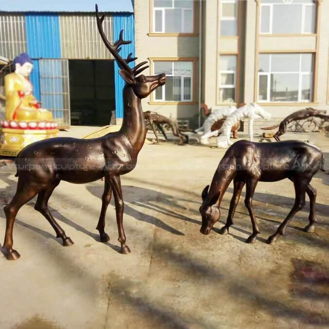 sika deer sculpture