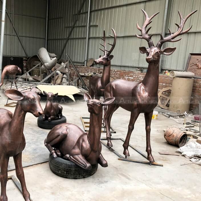  stag statue for outdoor decor