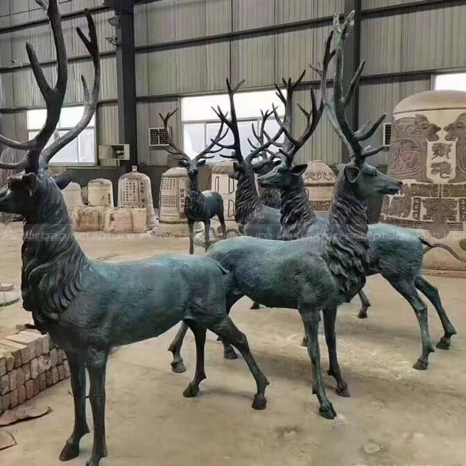 life size stag sculpture