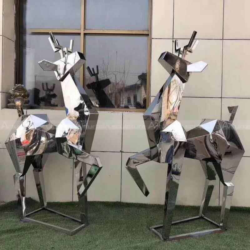 geometric deer figurines