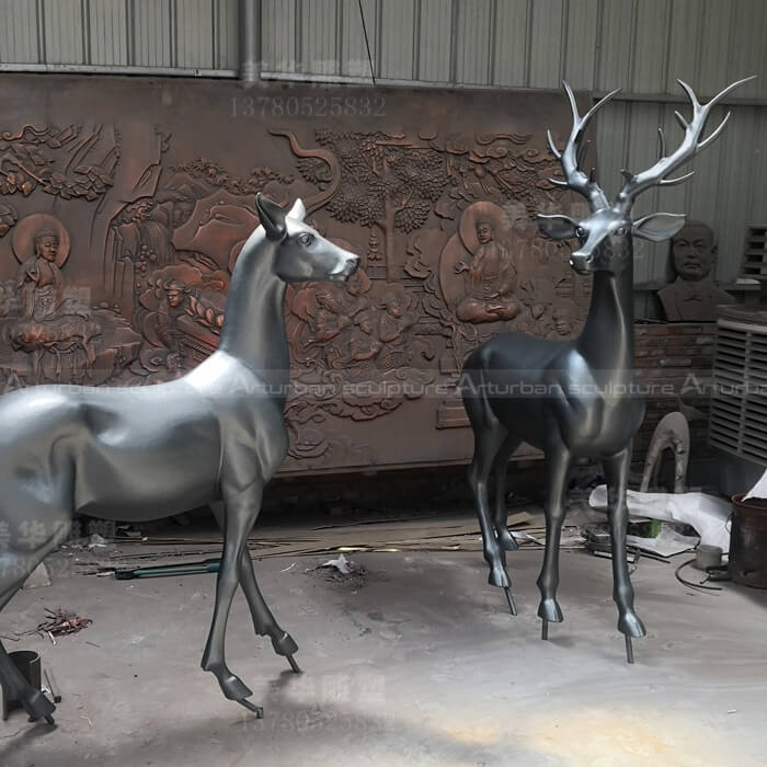 deer family sculpture