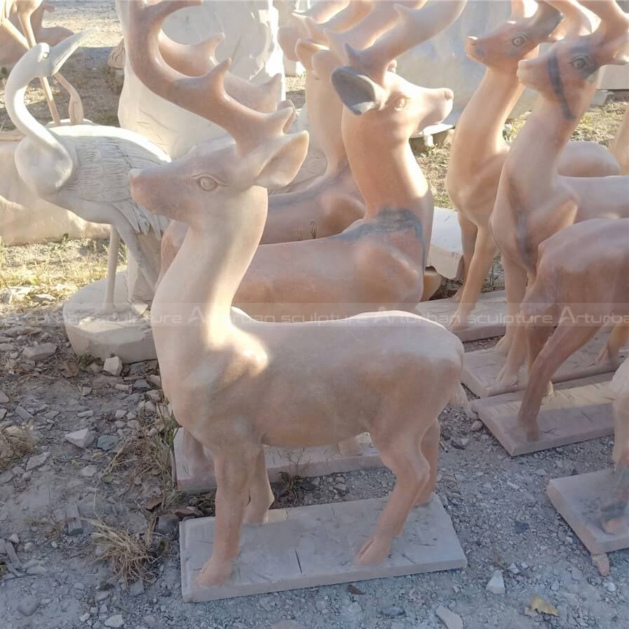 marble deer statue