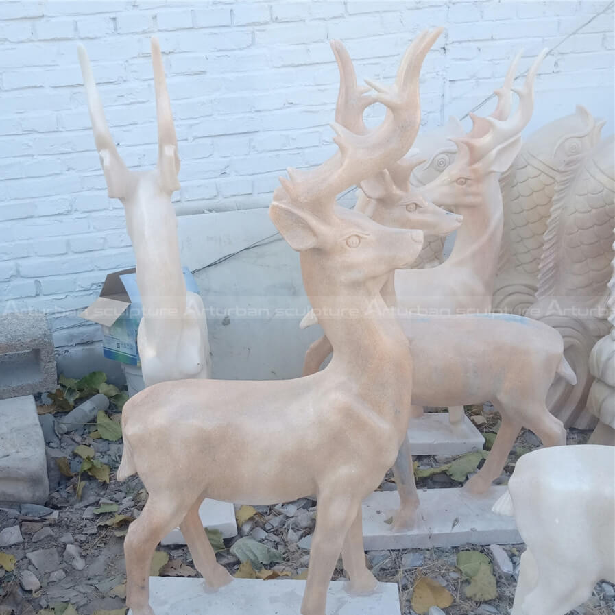 marble stag statue
