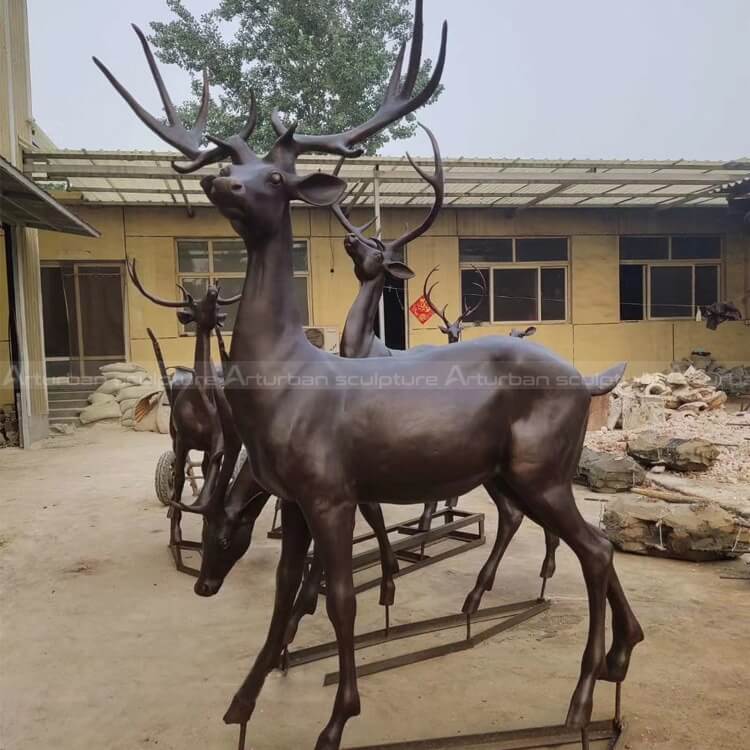 bronze stag ornaments