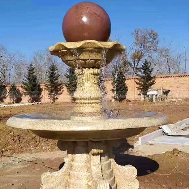 rolling marble ball fountain