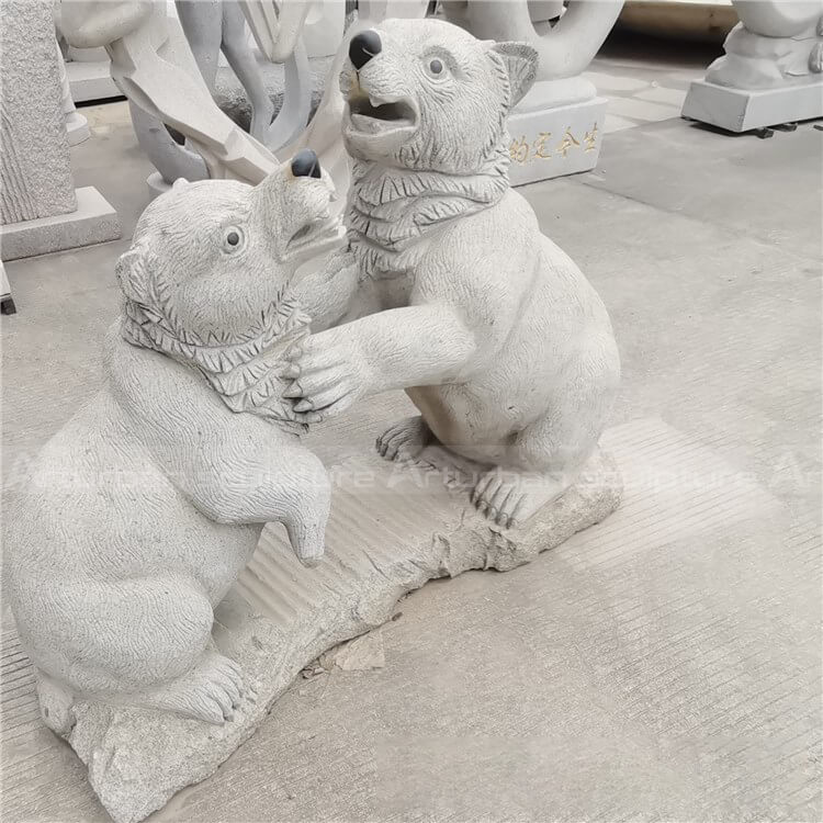 marble bear sculpture