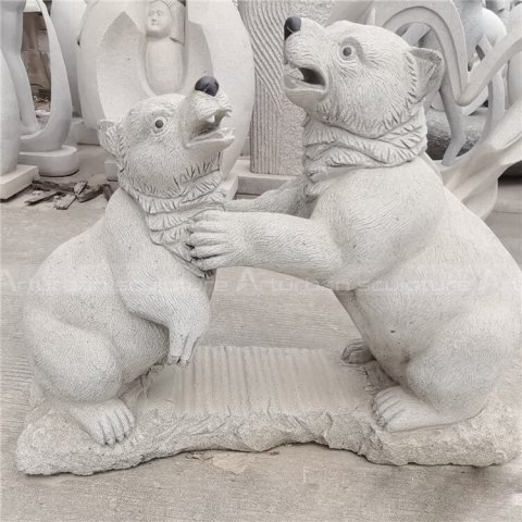 marble bear statue