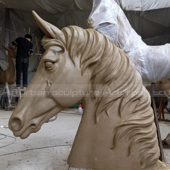 Horse head clay mold