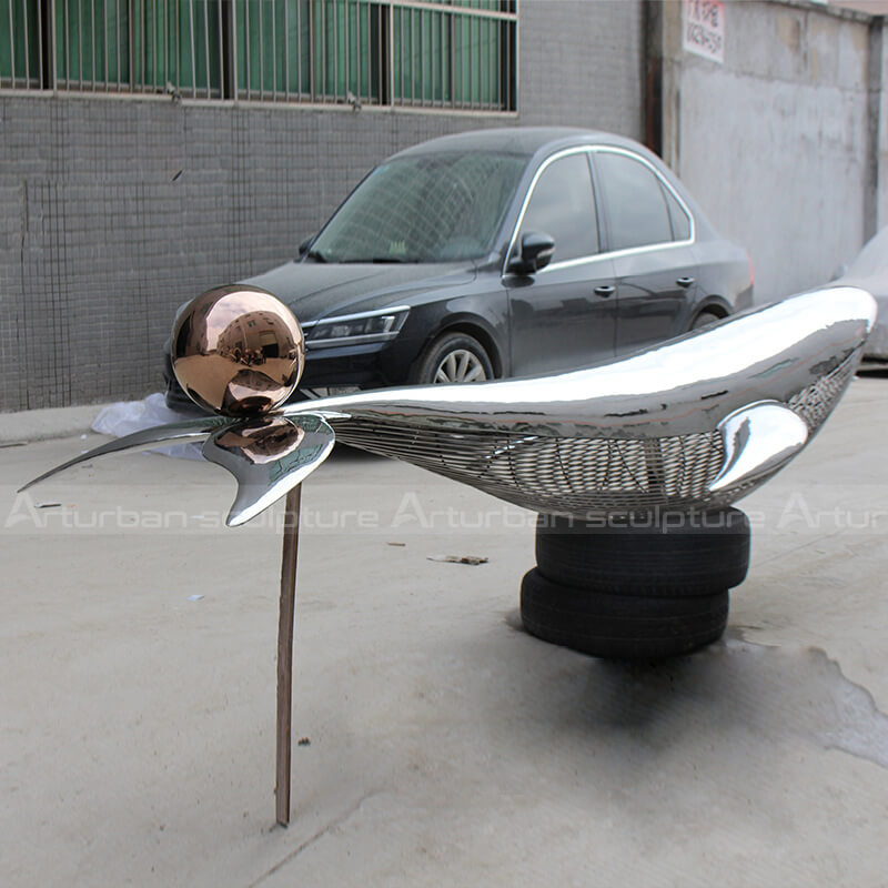 stainless steel whale sculpture for sale