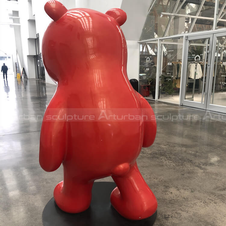 red bear statues