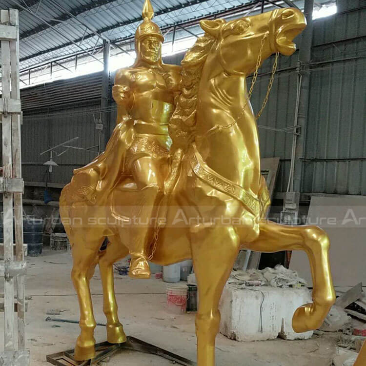 warrior on horse sculpture
