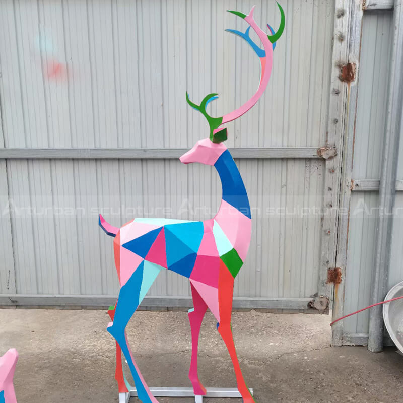 geometric deer statue
