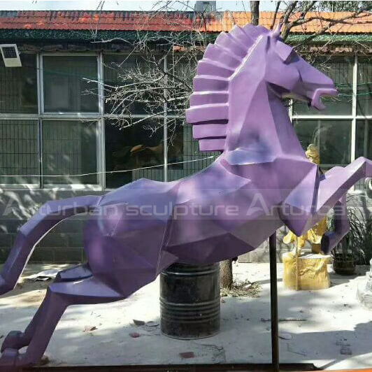 purple horse sculpture