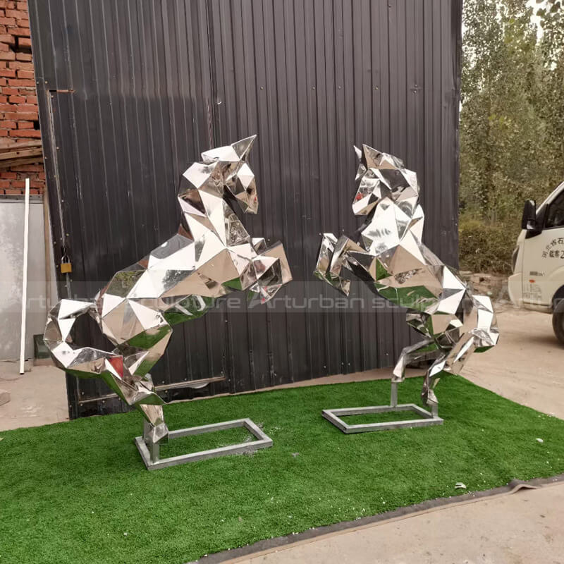 geometric horse sculpture